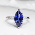 Graff Promise Marquise Cut Blue Cubic Zirconia Engagement Ring