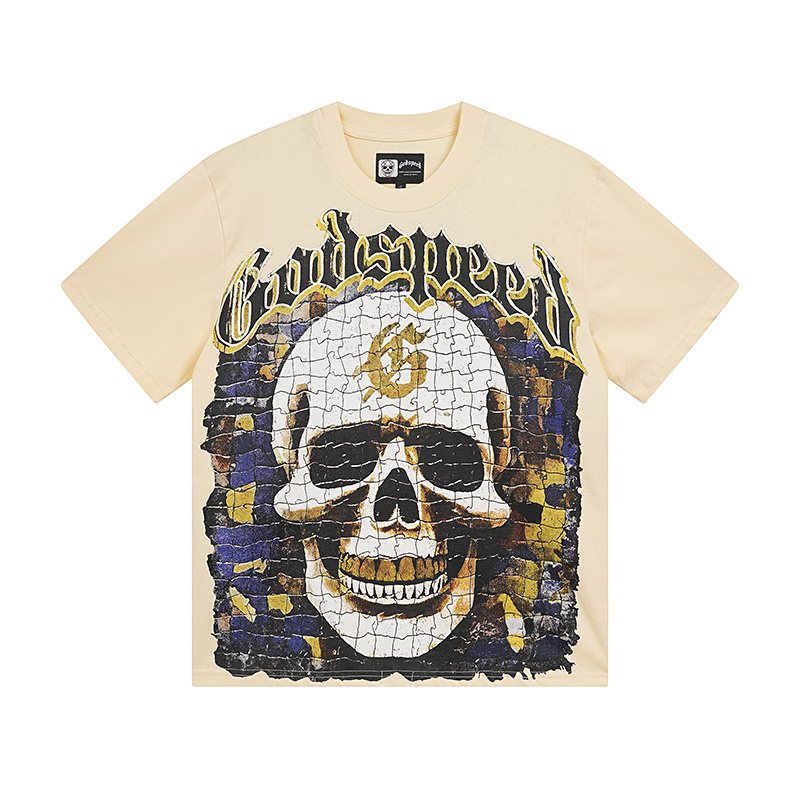 Godspeed Skull & Puzzle-Eye Graphic T-Shirt — hero