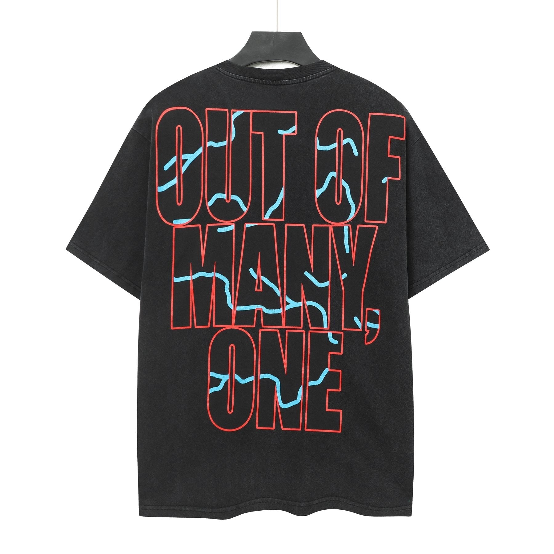 Godspeed Washed Black Rock Graphic T-Shirt — back