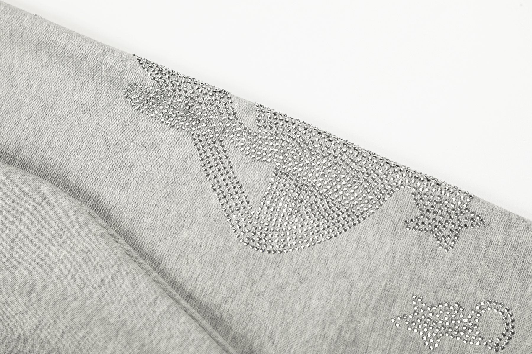 Sp5der Rhinestone Star Hoodie & Sweatpants Matching Set — detail