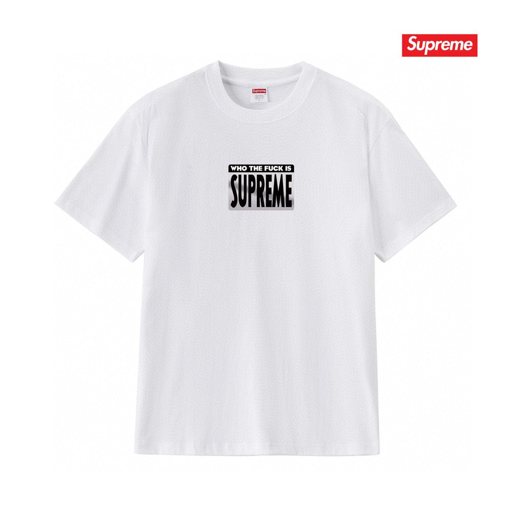 Supreme Who The Fuck Box Logo Graphic T-Shirt — hero