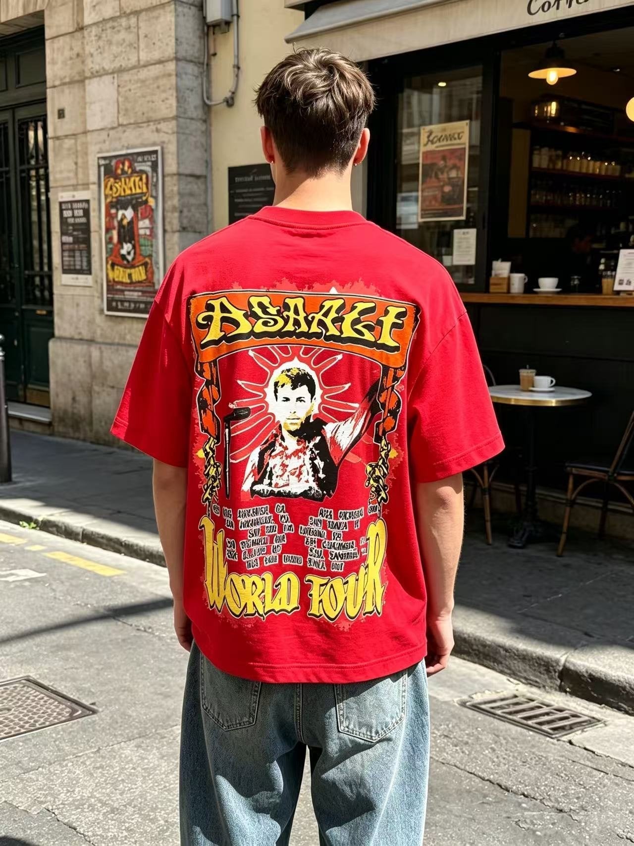 ASAALL World Tour Graphic T-Shirt — model