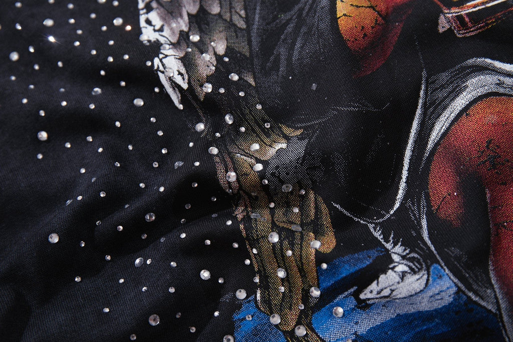 BKYS Revival Rhinestone Star Portrait Graphic T-Shirt — detail