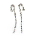 Chanel Long Crystal 18K Gold Earrings