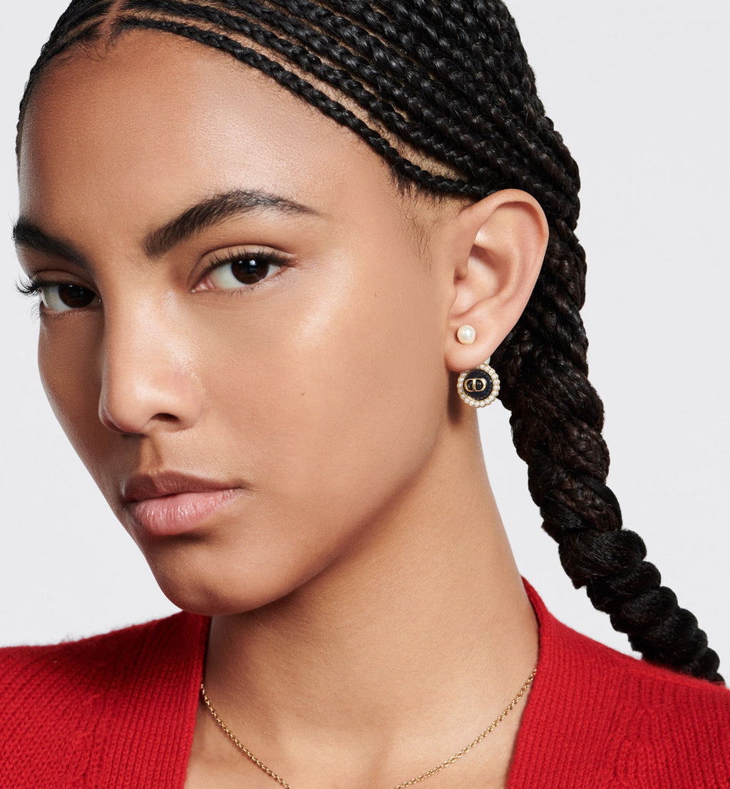 Dior Black Pearls 18K Gold Earrings