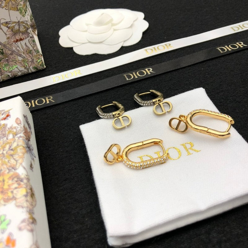 Dior Diamond 18K Gold Earrings