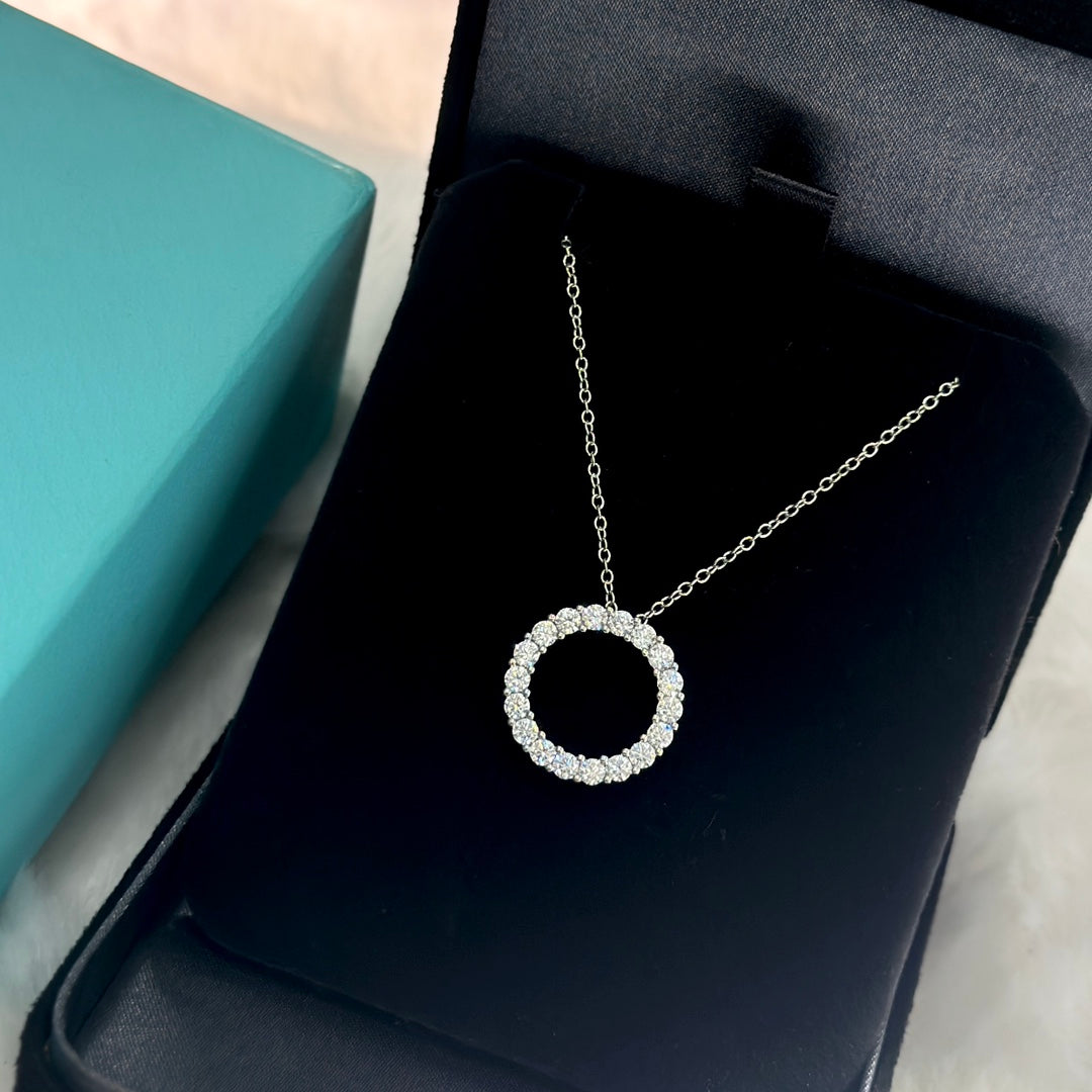 Tiffany Circle Diamonds 18K Gold Necklace