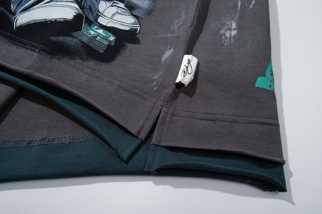 BKYS Revival Seated Figure Graphic T-Shirt — detail